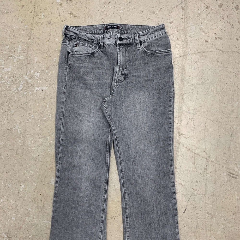 Dear John Jeans Women 30 Gray Pants Jodi  Hi Rise Crop Straight Denim Fits 30x26 - Picture 3 of 13